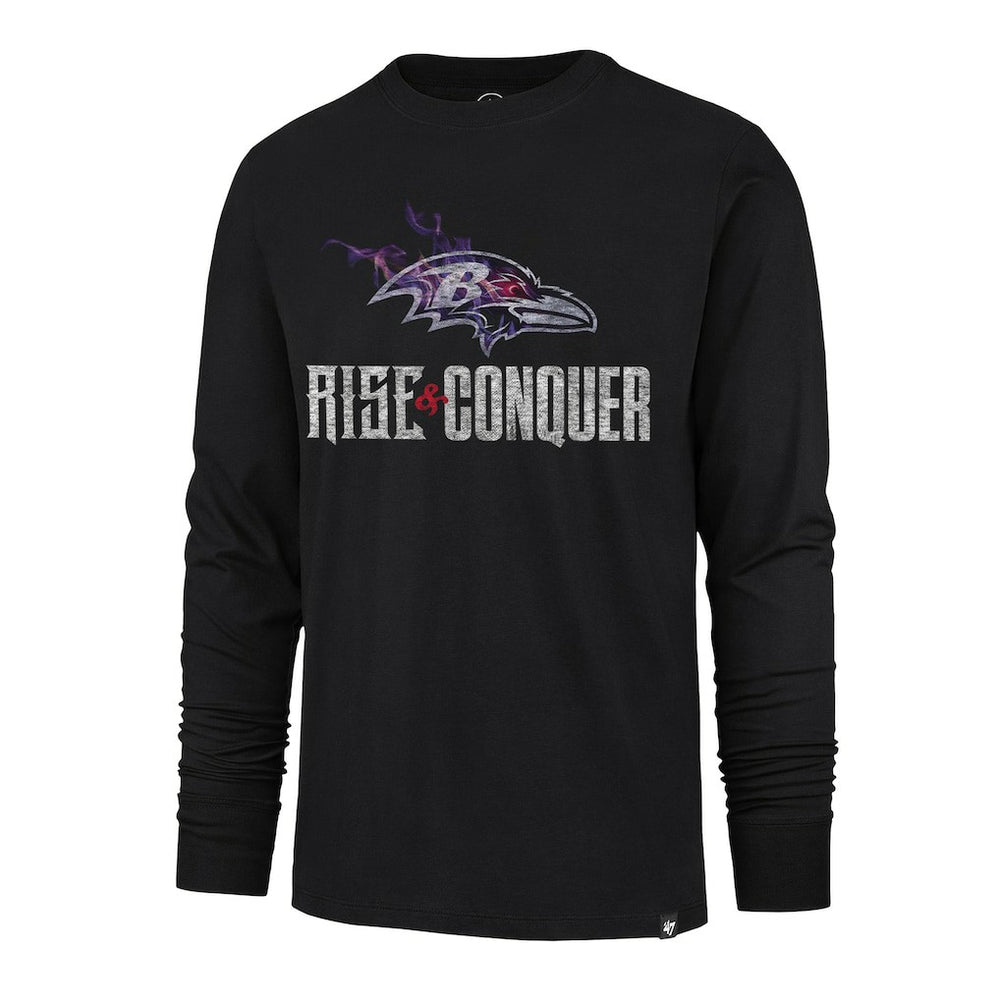 Baltimore Ravens 47 brand '47 Rise and Conquer Franklin Long Sleeve T-Shirt