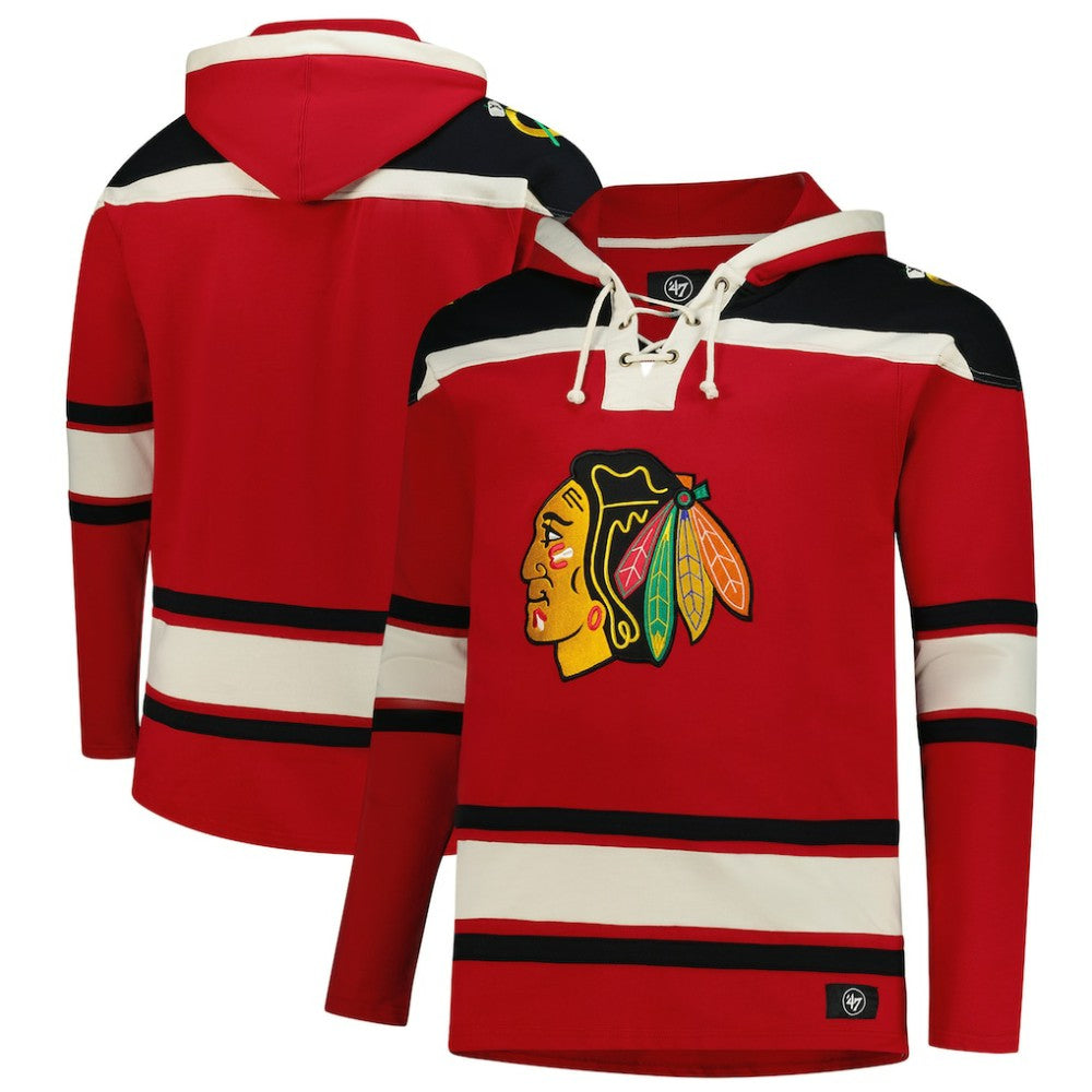 Chicago Blackhawks '47 Big & Tall Superior Lacer Fleece Pullover Hoodie Online