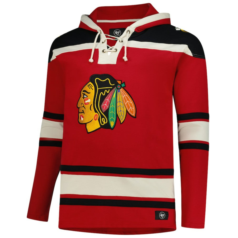 Chicago Blackhawks '47 Big & Tall Superior Lacer Fleece Pullover Hoodie Online