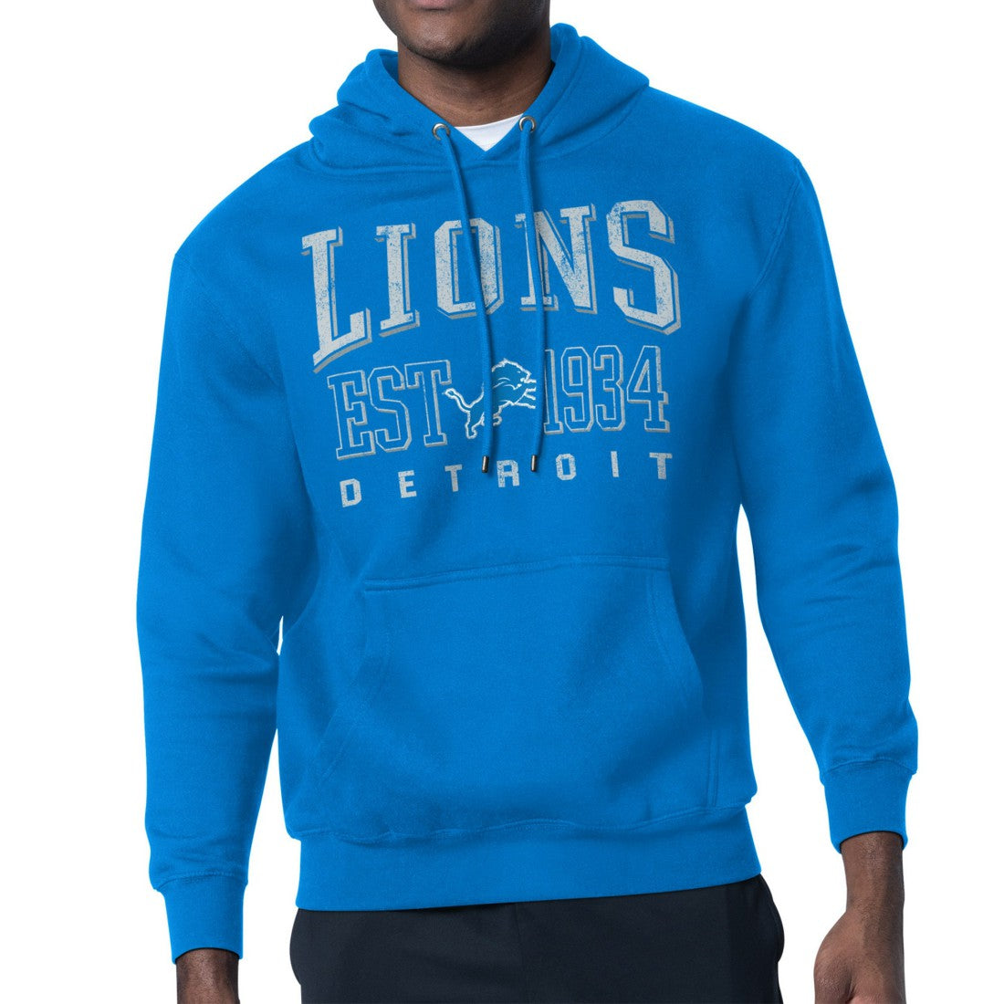 Detroit Lions  Starter Retro Team Logo Pullover Hoodie