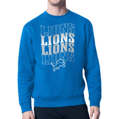 Detroit Lions  Starter Four Team Name Logo Pullover Hoodie