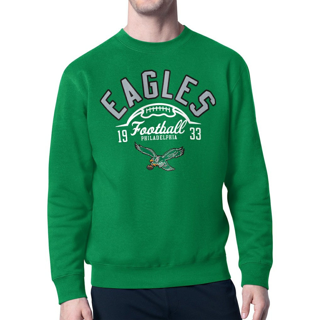 Philadelphia Eagles  Starter Team Retro Logo Fleece Tri-Blend Pullover Sweatshirt