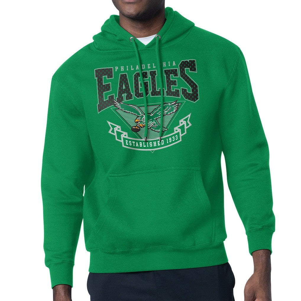 Philadelphia Eagles  Starter Team Retro Logo Fleece Tri-Blend Pullover Hoodie