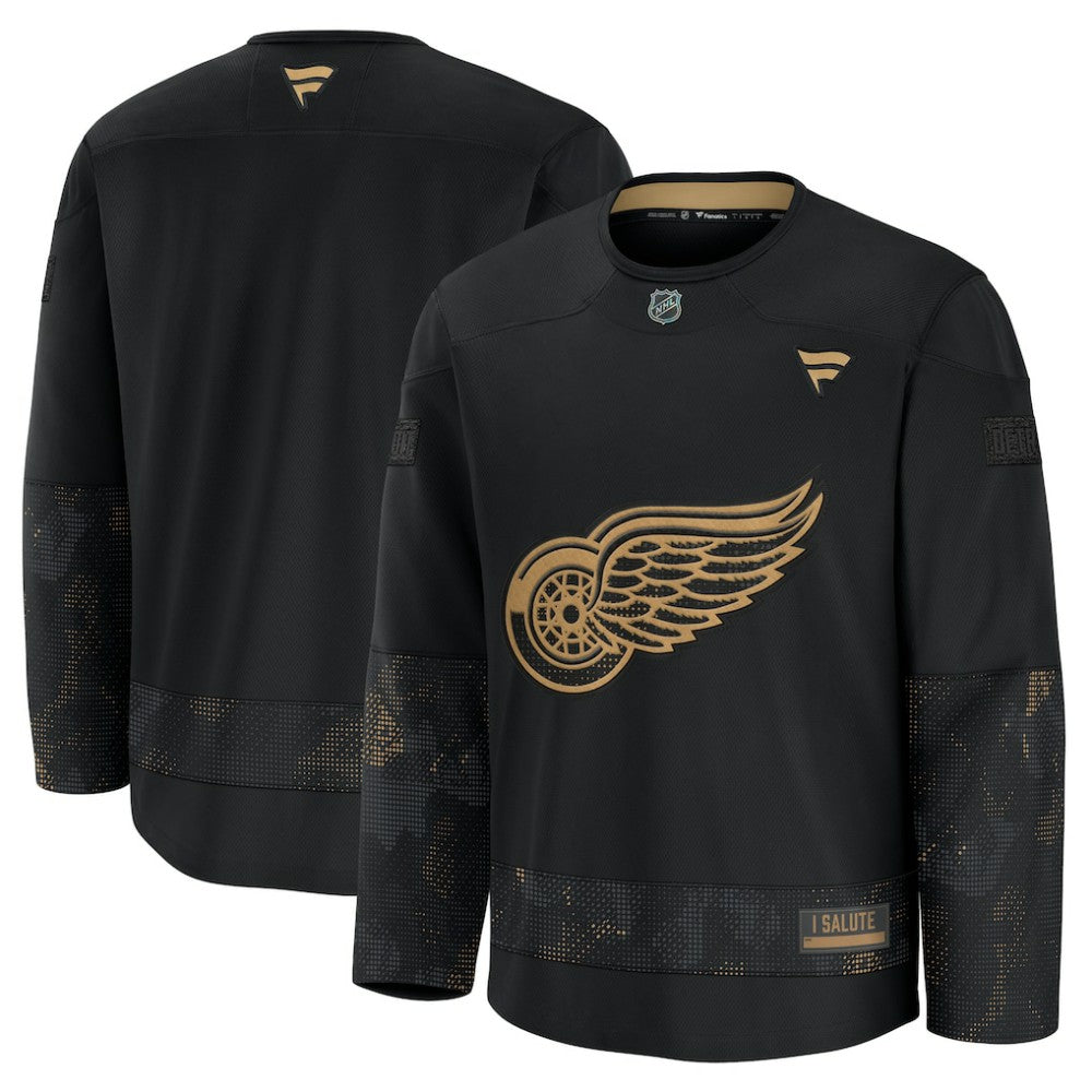 Detroit Red Wings Fanatics 2024 Military Appreciation Practice Jersey For Sale