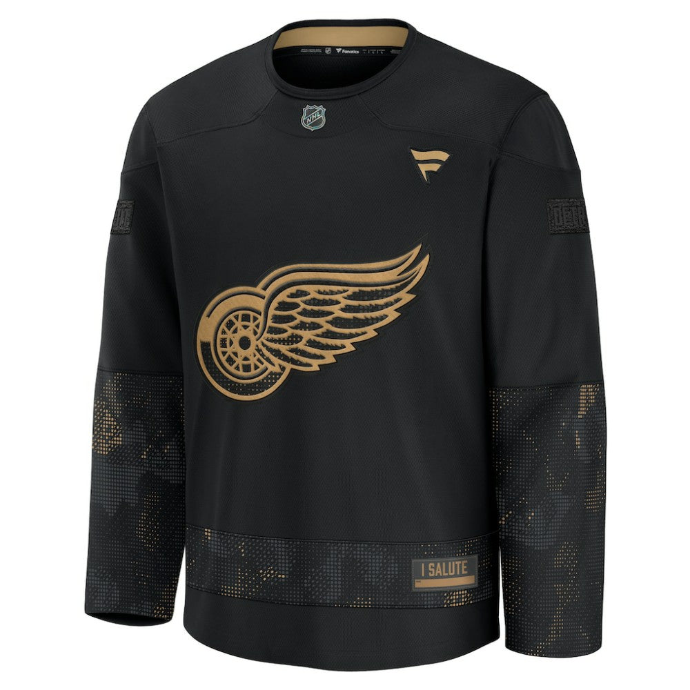Detroit Red Wings Fanatics 2024 Military Appreciation Practice Jersey For Sale