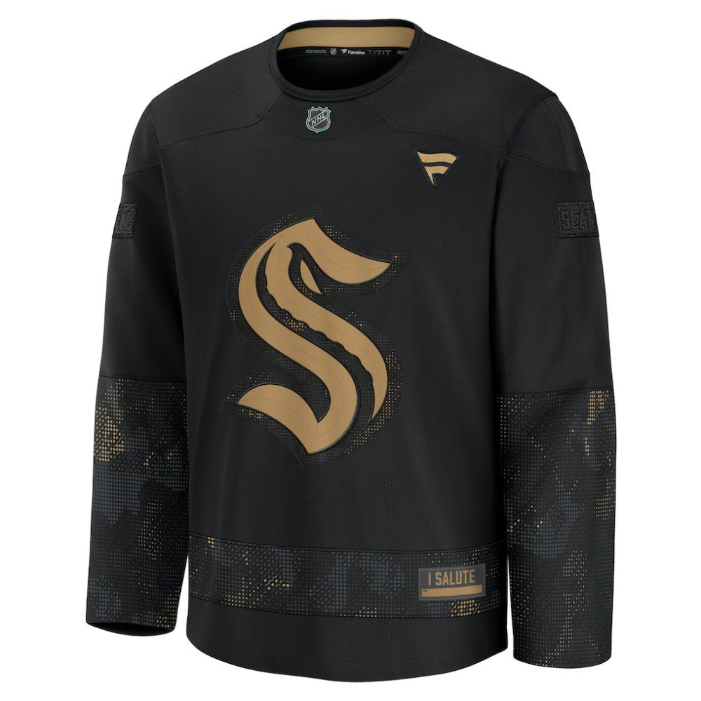 Seattle Kraken Fanatics 2024 Military Appreciation Practice Jersey On Sale