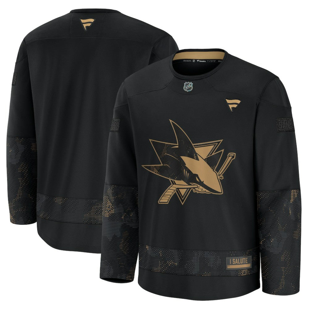 San Jose Sharks Fanatics 2024 Military Appreciation Practice Jersey On Sale