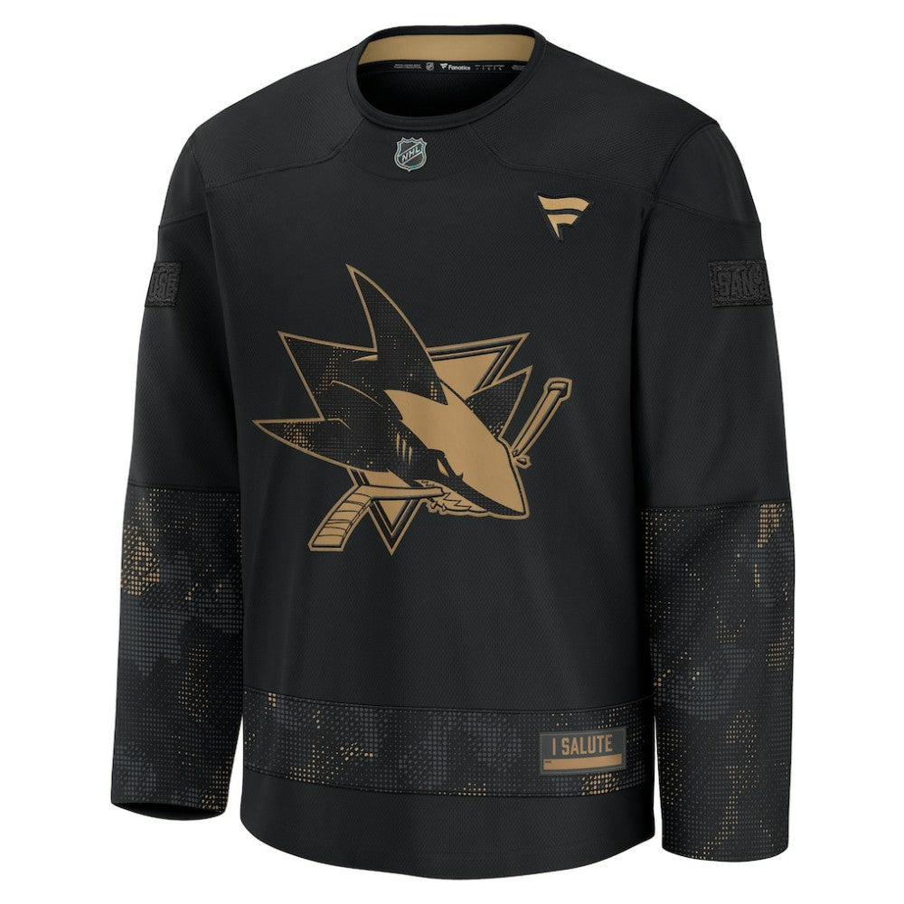 San Jose Sharks Fanatics 2024 Military Appreciation Practice Jersey On Sale