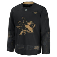 San Jose Sharks Fanatics 2024 Military Appreciation Practice Jersey On Sale