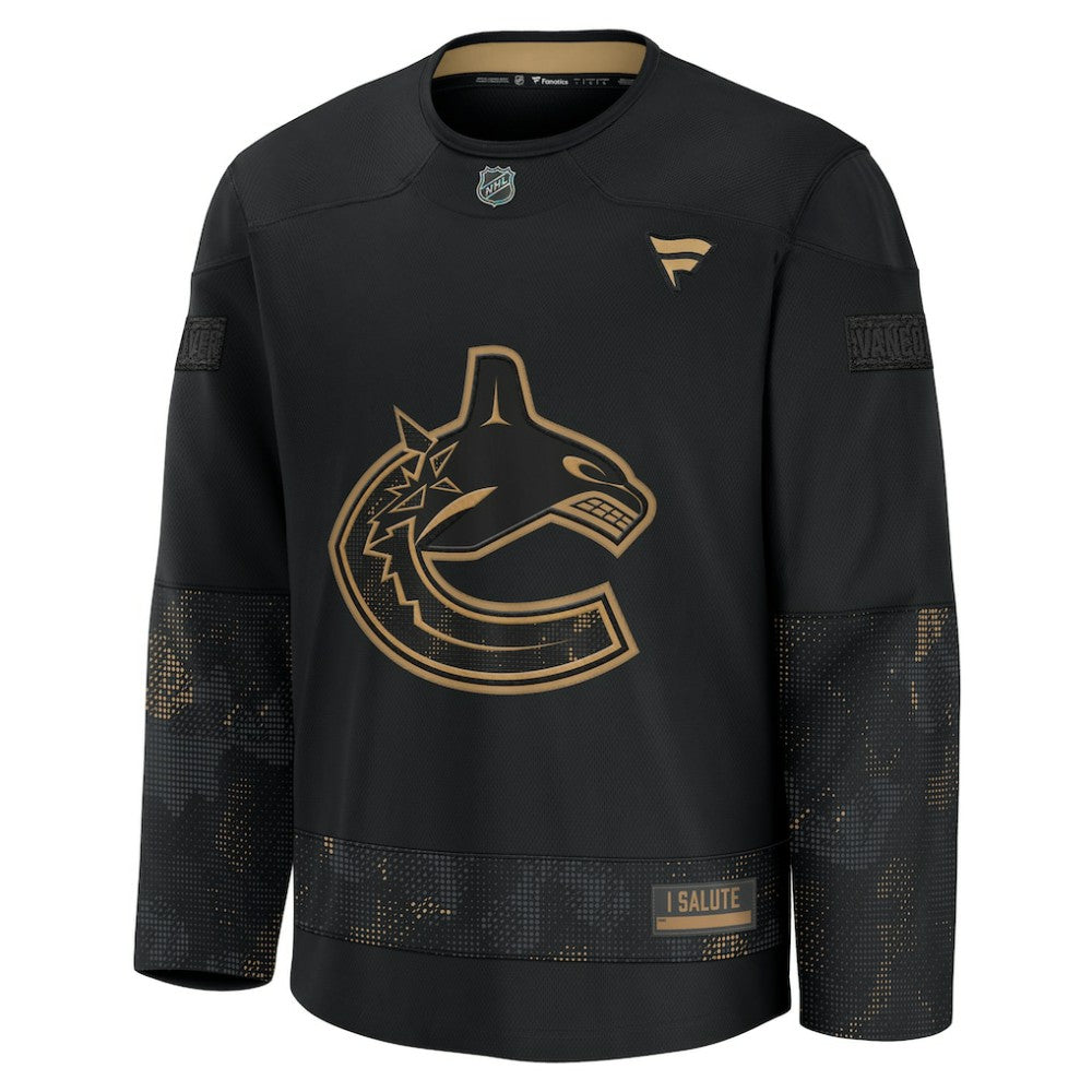 Vancouver Canucks Fanatics 2024 Military Appreciation Practice Jersey Outlet