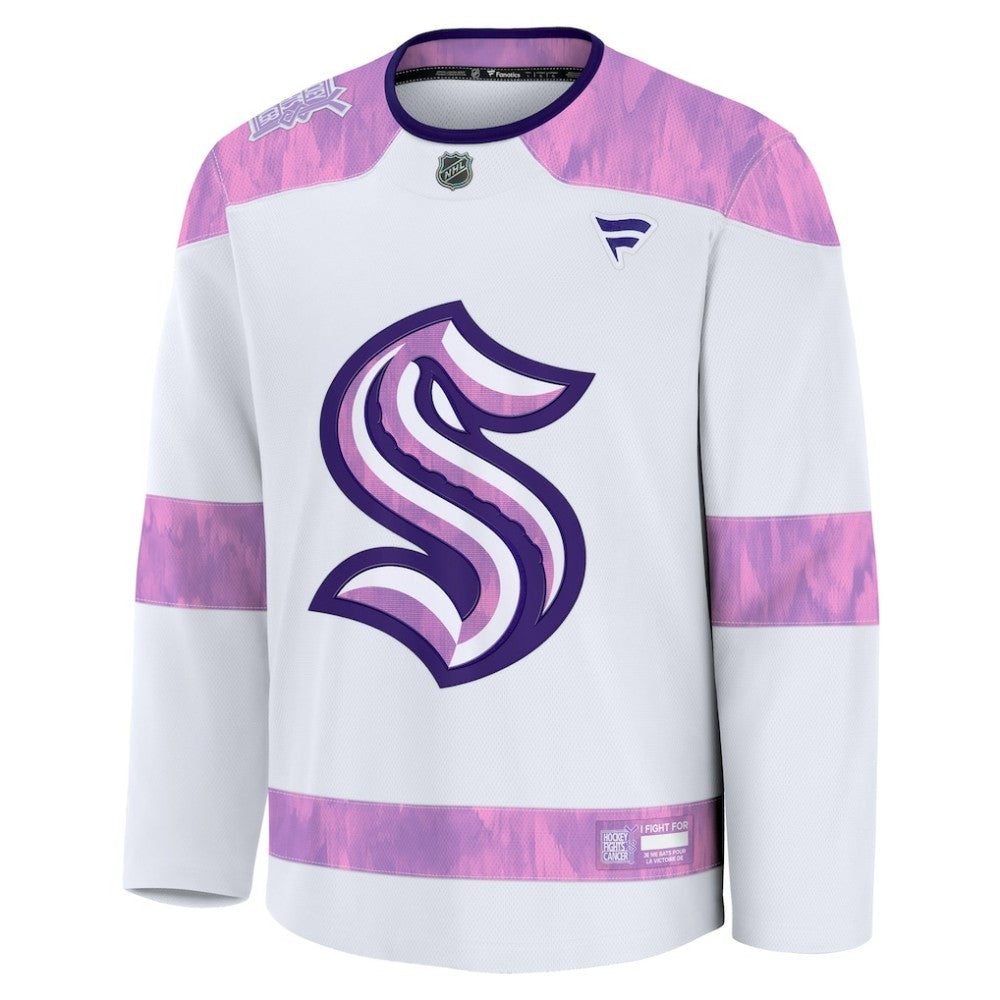 Seattle Kraken Fanatics 2024 Hockey Fights Cancer Practice Jersey For Sale