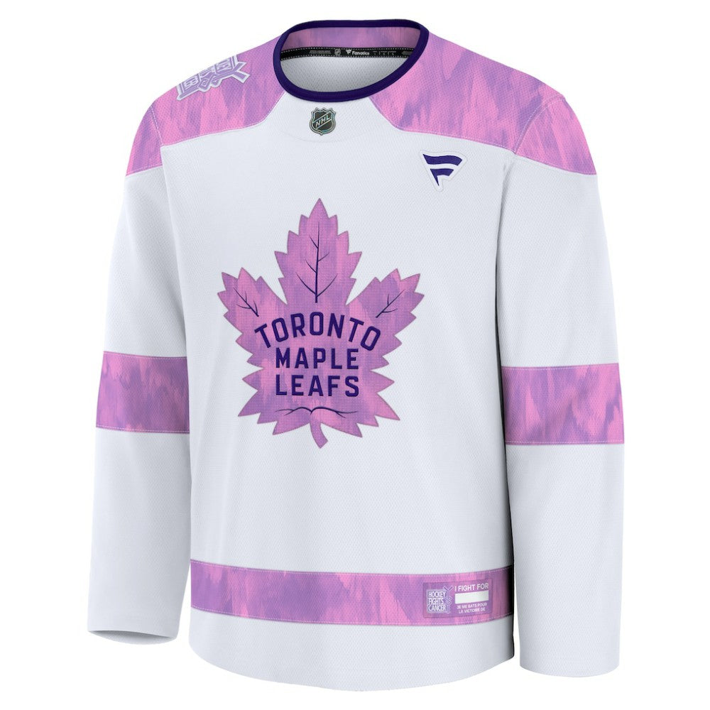 Toronto Maple Leafs Fanatics 2024 Hockey Fights Cancer Practice Jersey Sale