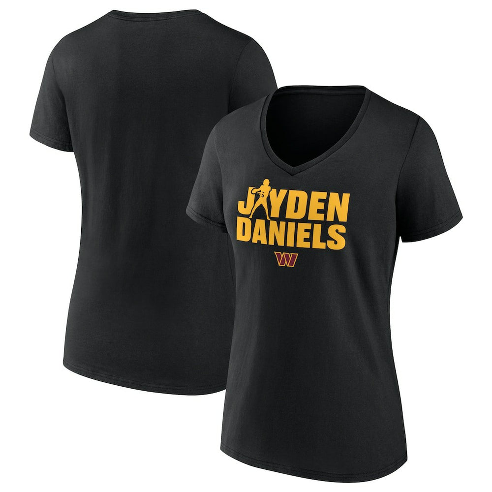 Washington Commanders  Jayden Daniels  Women's Play Motion T-Shirt