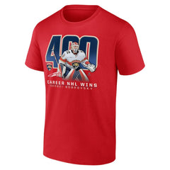 Sergei Bobrovsky Florida Panthers 400 Career Wins T-Shirt Outlet