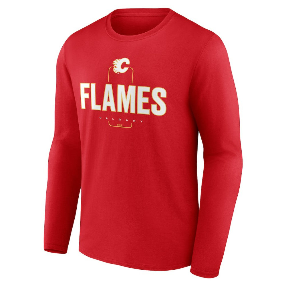 Calgary Flames Personalized Name & Number Midfielder Long Sleeve T-Shirt Discount