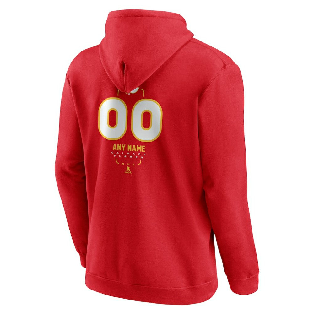 Calgary Flames Personalized Name & Number Midfielder Pullover Hoodie Online