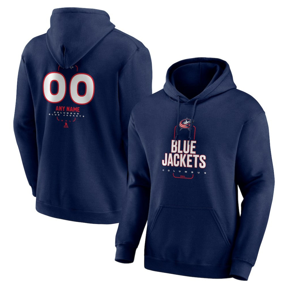 Columbus Blue Jackets Personalized Name & Number Midfielder Pullover Hoodie For Sale
