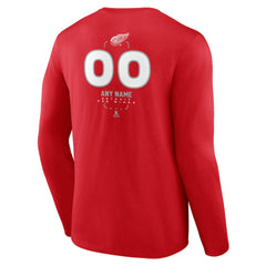 Detroit Red Wings Personalized Name & Number Midfielder Long Sleeve T-Shirt For Sale