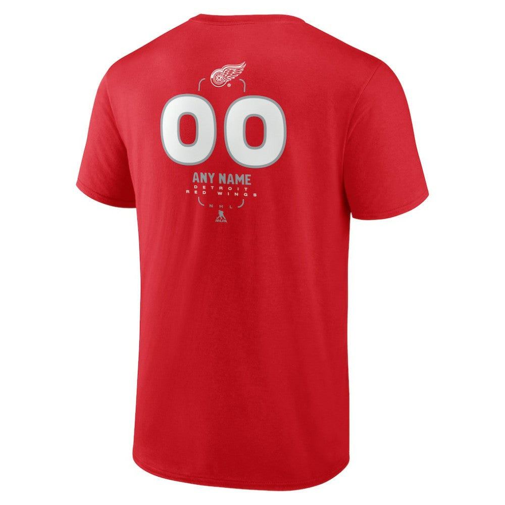 Detroit Red Wings Personalized Name & Number Midfielder T-Shirt Outlet