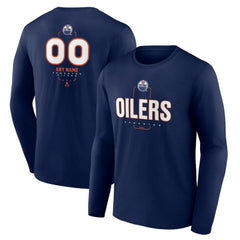 Edmonton Oilers Personalized Name & Number Midfielder Long Sleeve T-Shirt Outlet