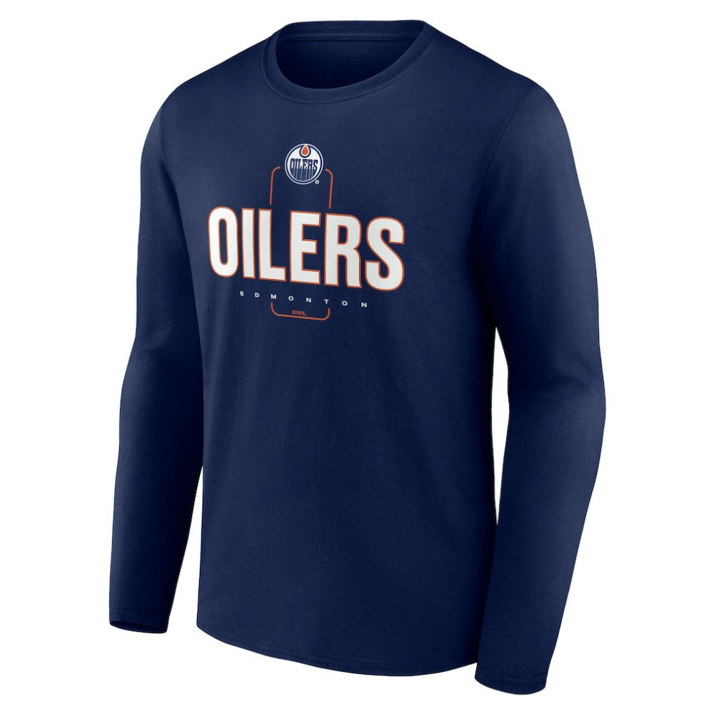 Edmonton Oilers Personalized Name & Number Midfielder Long Sleeve T-Shirt Outlet