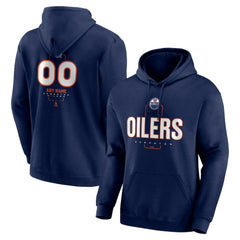 Edmonton Oilers Personalized Name & Number Midfielder Pullover Hoodie Discount