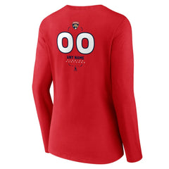 Florida Panthers Women's Personalized Name & Number Midfielder Long Sleeve V-Neck T-Shirt Online