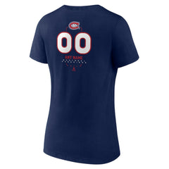 Montreal Canadiens Women's Personalized Name & Number Midfielder V-Neck T-Shirt For Sale