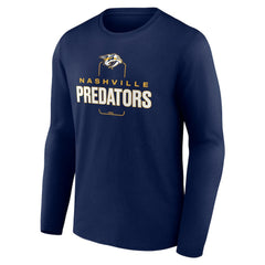 Nashville Predators Personalized Name & Number Midfielder Long Sleeve T-Shirt Outlet