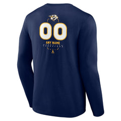 Nashville Predators Personalized Name & Number Midfielder Long Sleeve T-Shirt Outlet