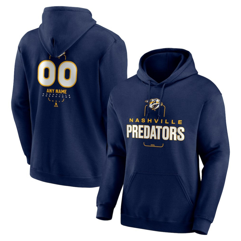 Nashville Predators Personalized Name & Number Midfielder Pullover Hoodie Sale