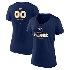 Nashville Predators Women's Personalized Name & Number Midfielder V-Neck T-Shirt On Sale