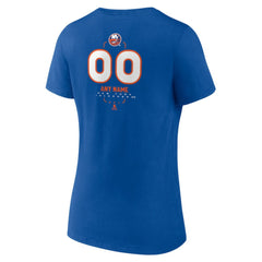 New York Islanders Women's Personalized Name & Number Midfielder V-Neck T-Shirt Discount