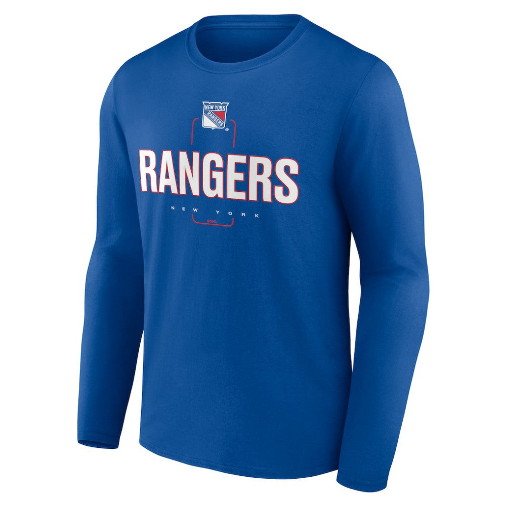 New York Rangers Personalized Name & Number Midfielder Long Sleeve T-Shirt On Sale