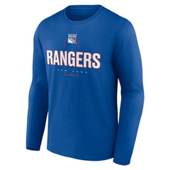 New York Rangers Personalized Name & Number Midfielder Long Sleeve T-Shirt On Sale