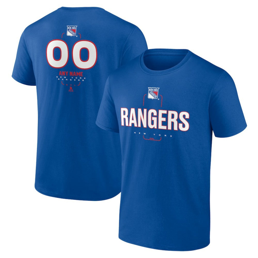 New York Rangers Personalized Name & Number Midfielder T-Shirt Online