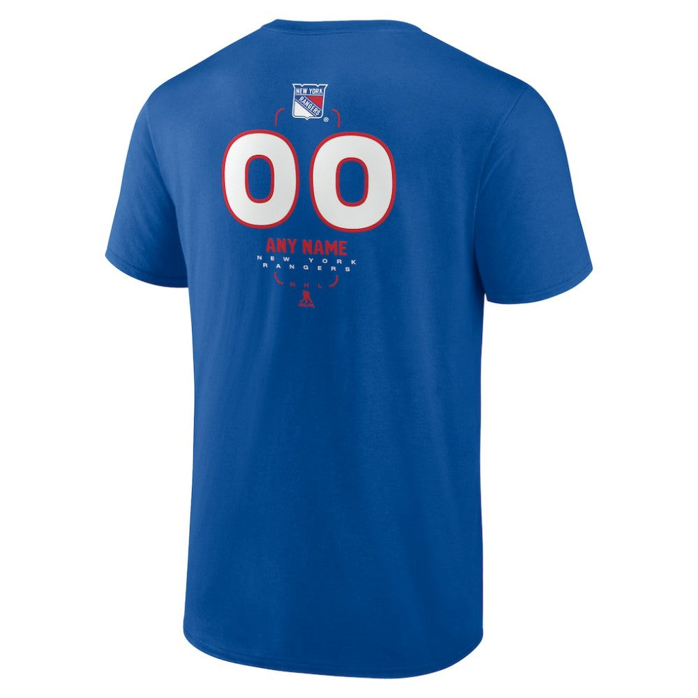 New York Rangers Personalized Name & Number Midfielder T-Shirt Online