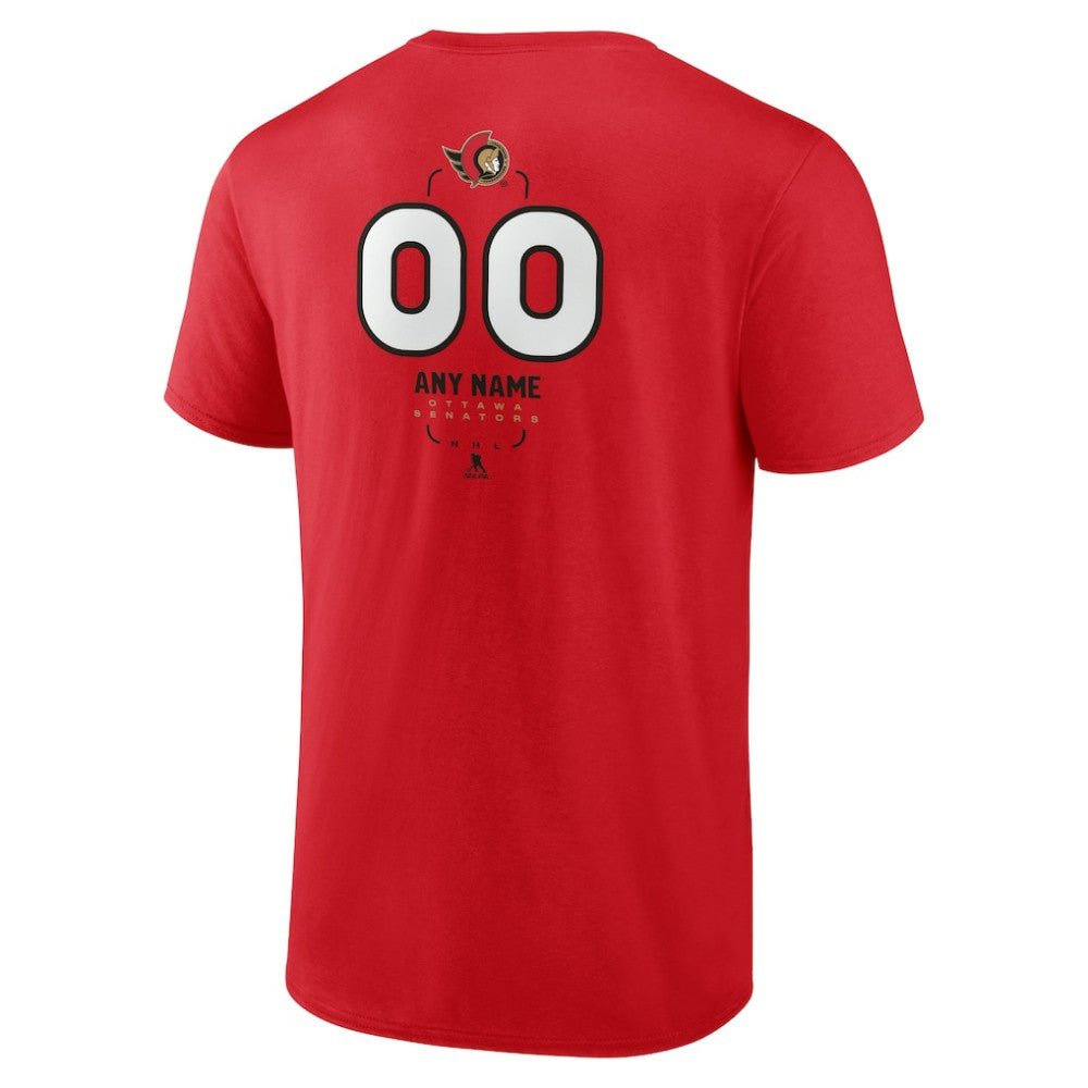 Ottawa Senators Personalized Name & Number Midfielder T-Shirt Online
