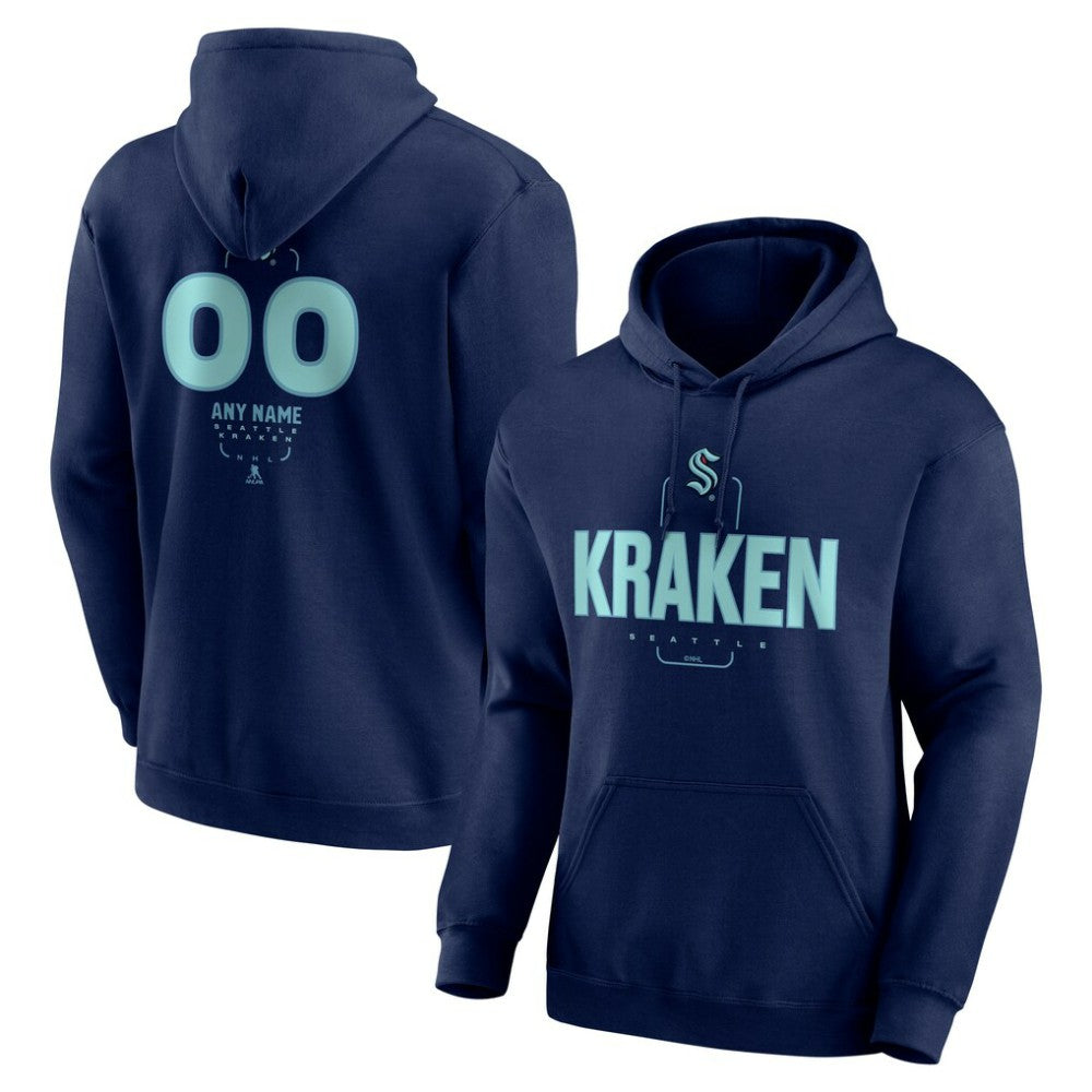 Seattle Kraken Personalized Name & Number Midfielder Pullover Hoodie Online