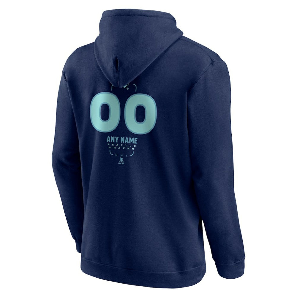 Seattle Kraken Personalized Name & Number Midfielder Pullover Hoodie Online