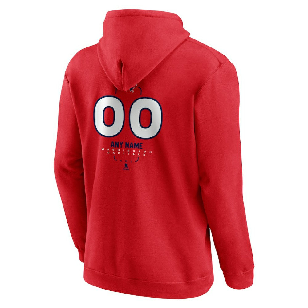 Washington Capitals Personalized Name & Number Midfielder Pullover Hoodie Outlet