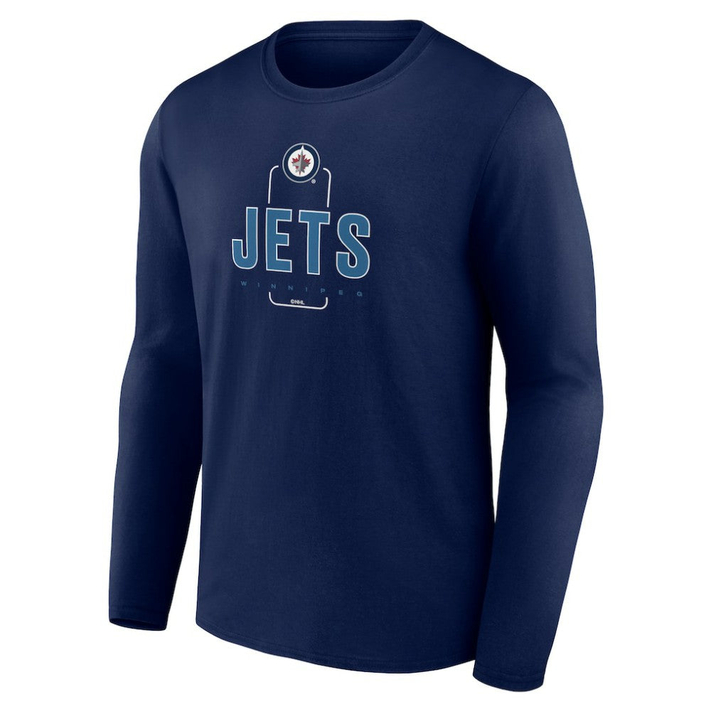 Winnipeg Jets Personalized Name & Number Midfielder Long Sleeve T-Shirt Discount