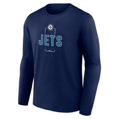 Winnipeg Jets Personalized Name & Number Midfielder Long Sleeve T-Shirt Discount