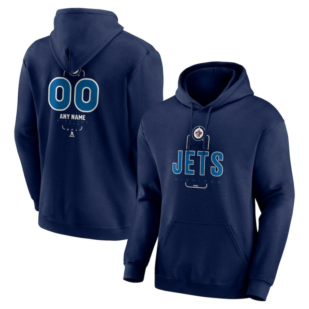 Winnipeg Jets Personalized Name & Number Midfielder Pullover Hoodie Discount