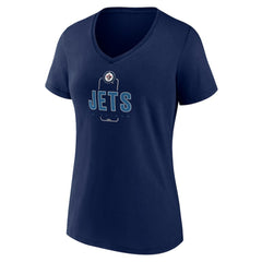 Winnipeg Jets Women's Personalized Name & Number Midfielder V-Neck T-Shirt Sale