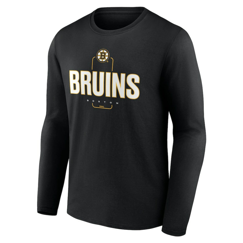 Boston Bruins Personalized Name & Number Midfielder Long Sleeve T-Shirt On Sale