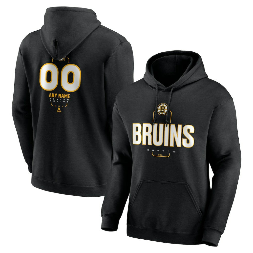 Boston Bruins Personalized Name & Number Midfielder Pullover Hoodie On Sale