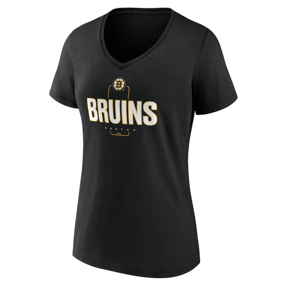 Boston Bruins Women's Personalized Name & Number Midfielder V-Neck T-Shirt Sale