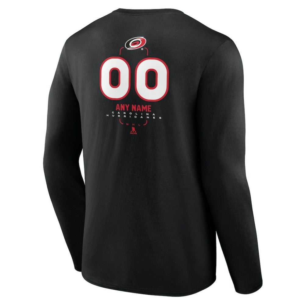 Carolina Hurricanes Personalized Name & Number Midfielder Long Sleeve T-Shirt Sale