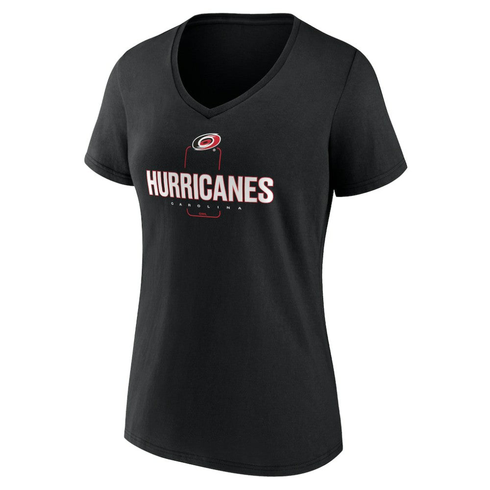Carolina Hurricanes Women's Personalized Name & Number Midfielder V-Neck T-Shirt On Sale